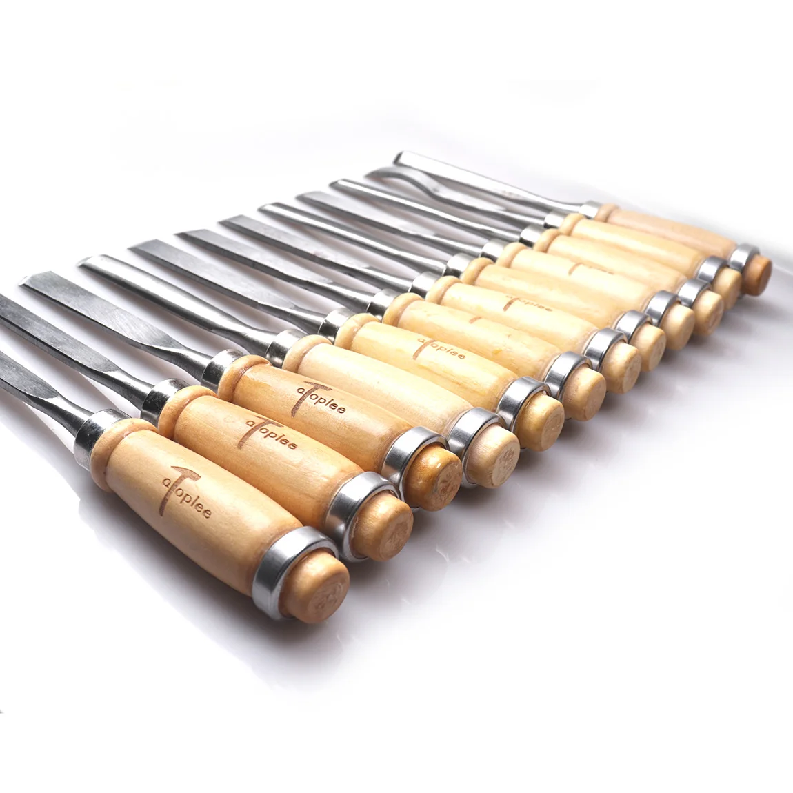 Alloy Steel 12pcs Wood Carving Chisels Set Carpenter Woodworking Carving Chisel Kit DIY Enthusiast Hand Gouge Woodworking Tools