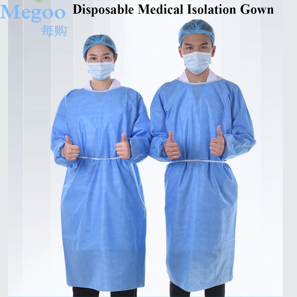 

10Pcs Disposable Medical Isolation Gown Nursing Gown Protective Isolation Clothing For Laboratory Hospital Beauty Salon