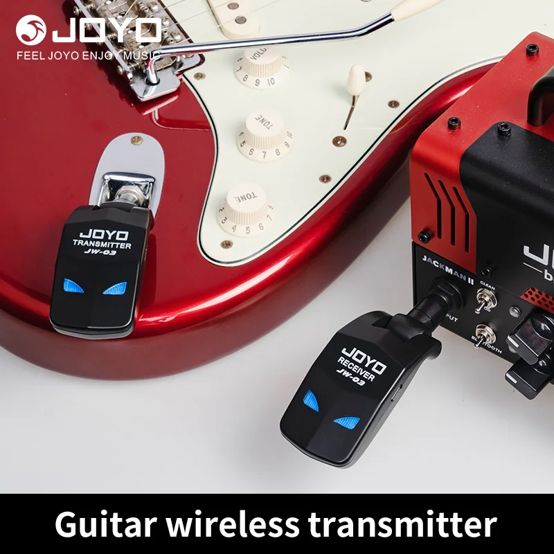 JOYO-JW-03 Guitar Wireless System Transmitter Receiver, Bass Connect, Amp, 60ft Tran, Rechargeable, 1 for 4