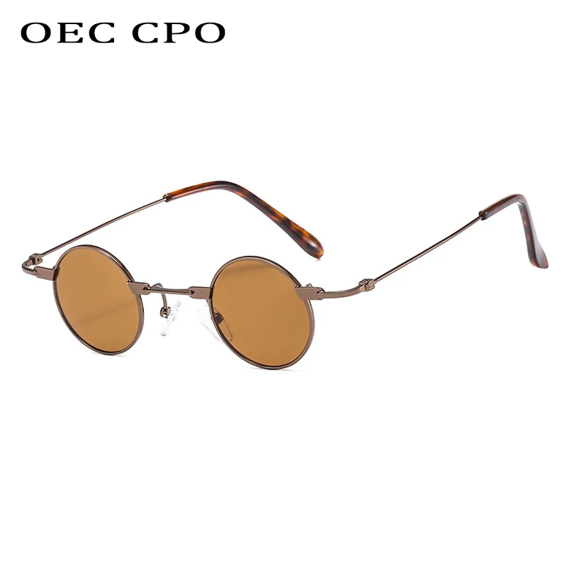 Vintage Mężczyźni Okulary przeciwsłoneczne Kobiety Retro Punk Style Mała okrągła metalowa ramka Kolorowe soczewki Okulary przeciwsłoneczne Moda Okulary Gafas sol mujer — zdjęcie 5