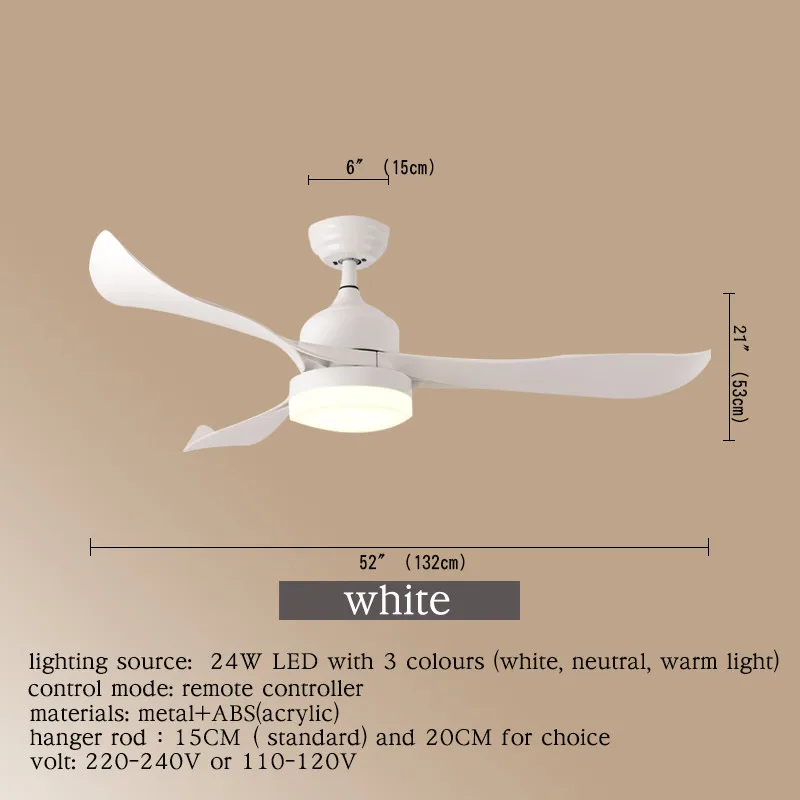 AOSONG Modern Ceiling Fan Lights With Remote Control Decorative For Home Living Room Bedroom Dining Room