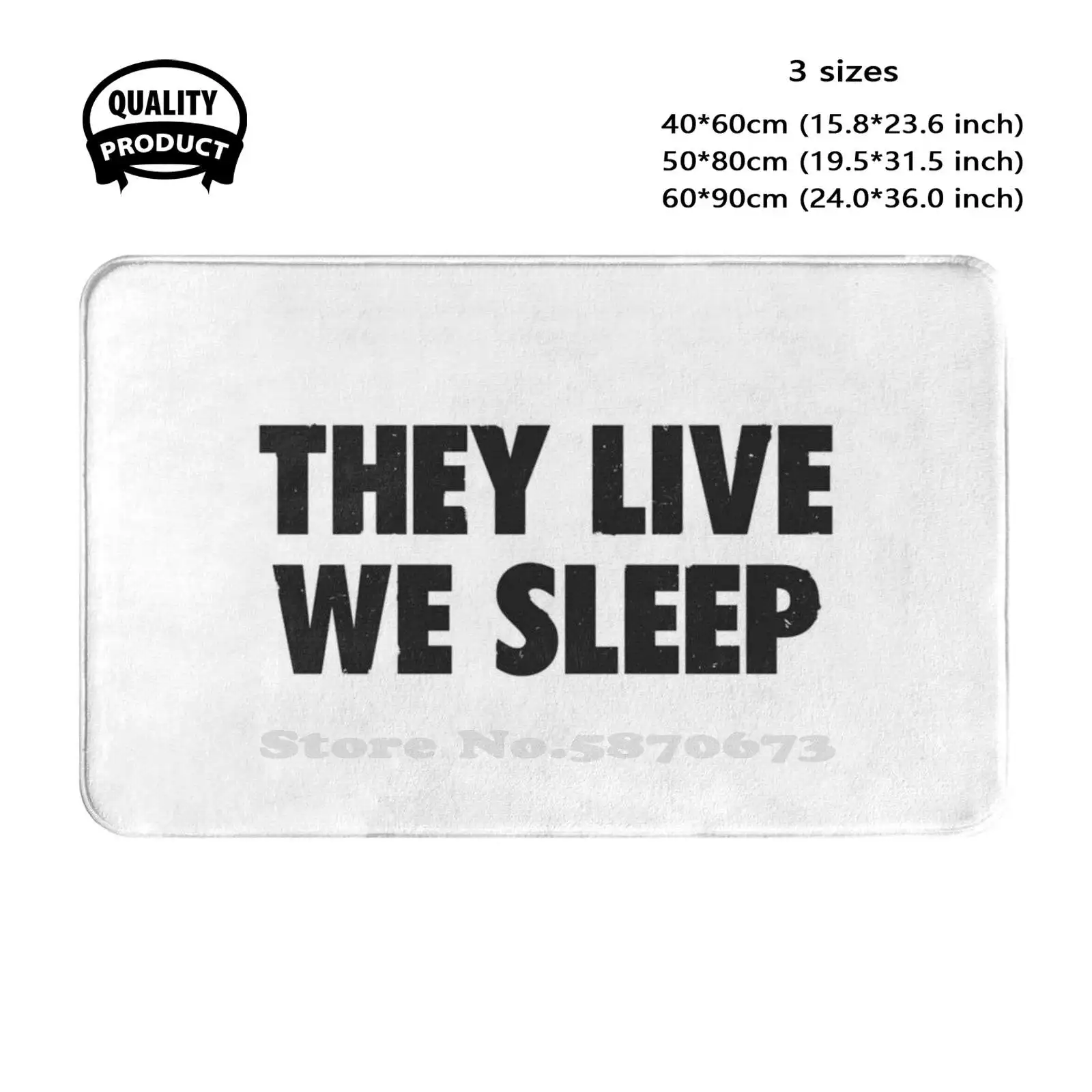 We Sleep Soft Cushion Home Carpet Door Mat Car Rug They Live John Carpenter 80S Movies Films Cinema Roddy Piper Wwf Wrestling