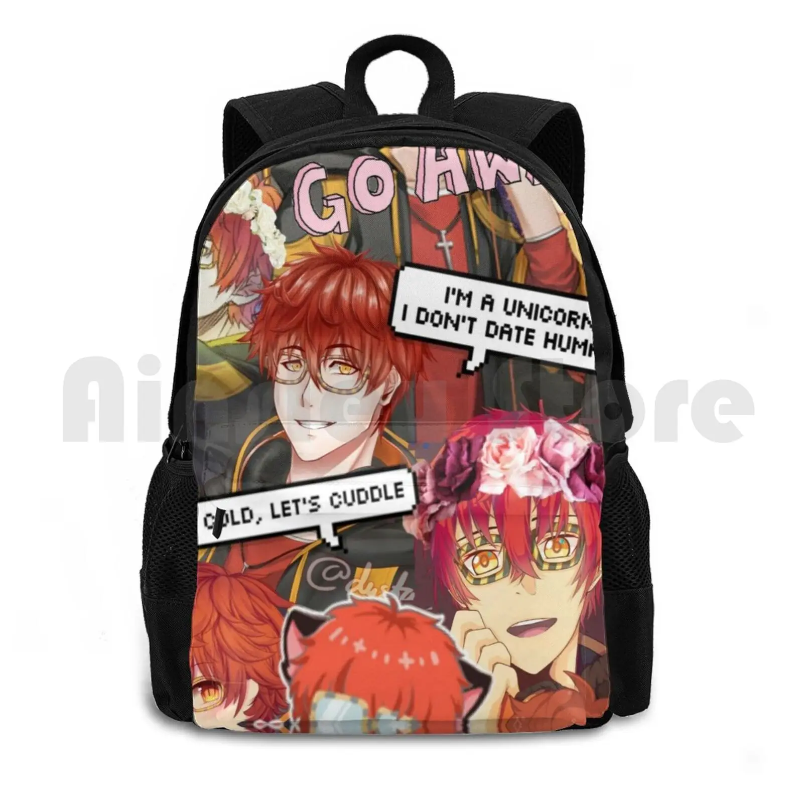 Mystic Messenger 707-Tumblr Style Outdoor Hiking Backpack Riding Climbing Sports Bag Anime Weeb Weeaboo Mystic Messenger Mysme