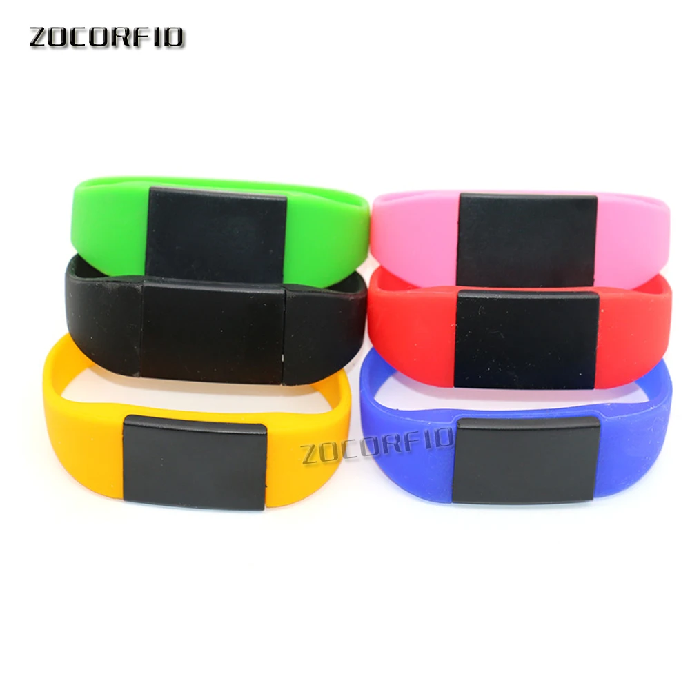 125KHZ/13.56MHZ Rewritable RFID Bracelet Silicone Wristband Watch Copy Clone Blank Card In Access Control Card