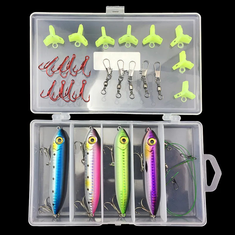 Floating pencil suit subbait hard bait hook beak perch hooks baits fishing accessories lure set swimbait tackle top water lure