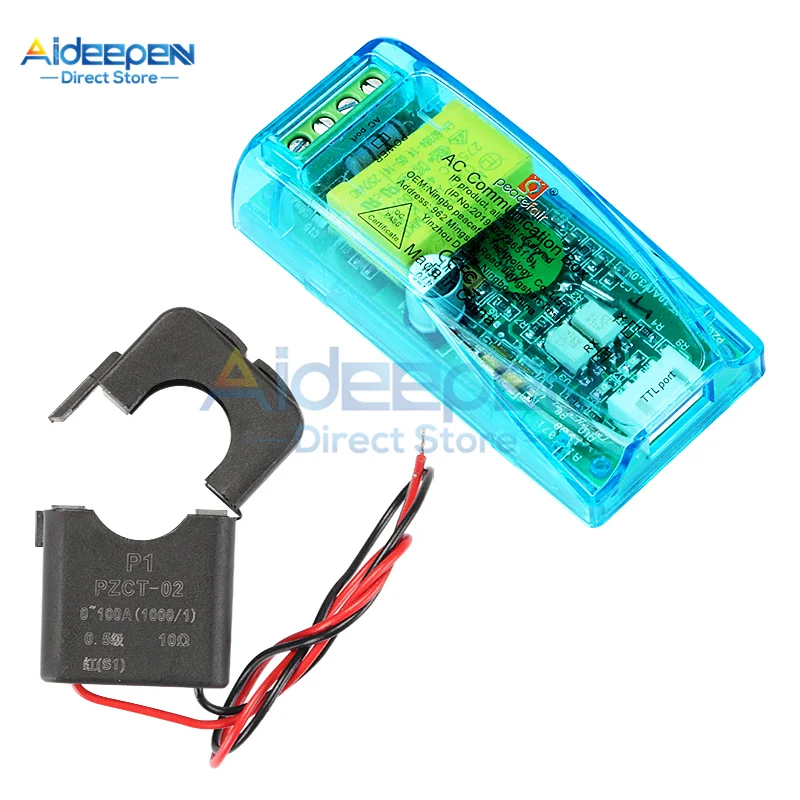 AC 80-260V 0-100A Digital Multifunction Meter Watt Power Volt Amp Current Test Module PZEM-004T For Arduino TTL COM2\\COM3\\COM4