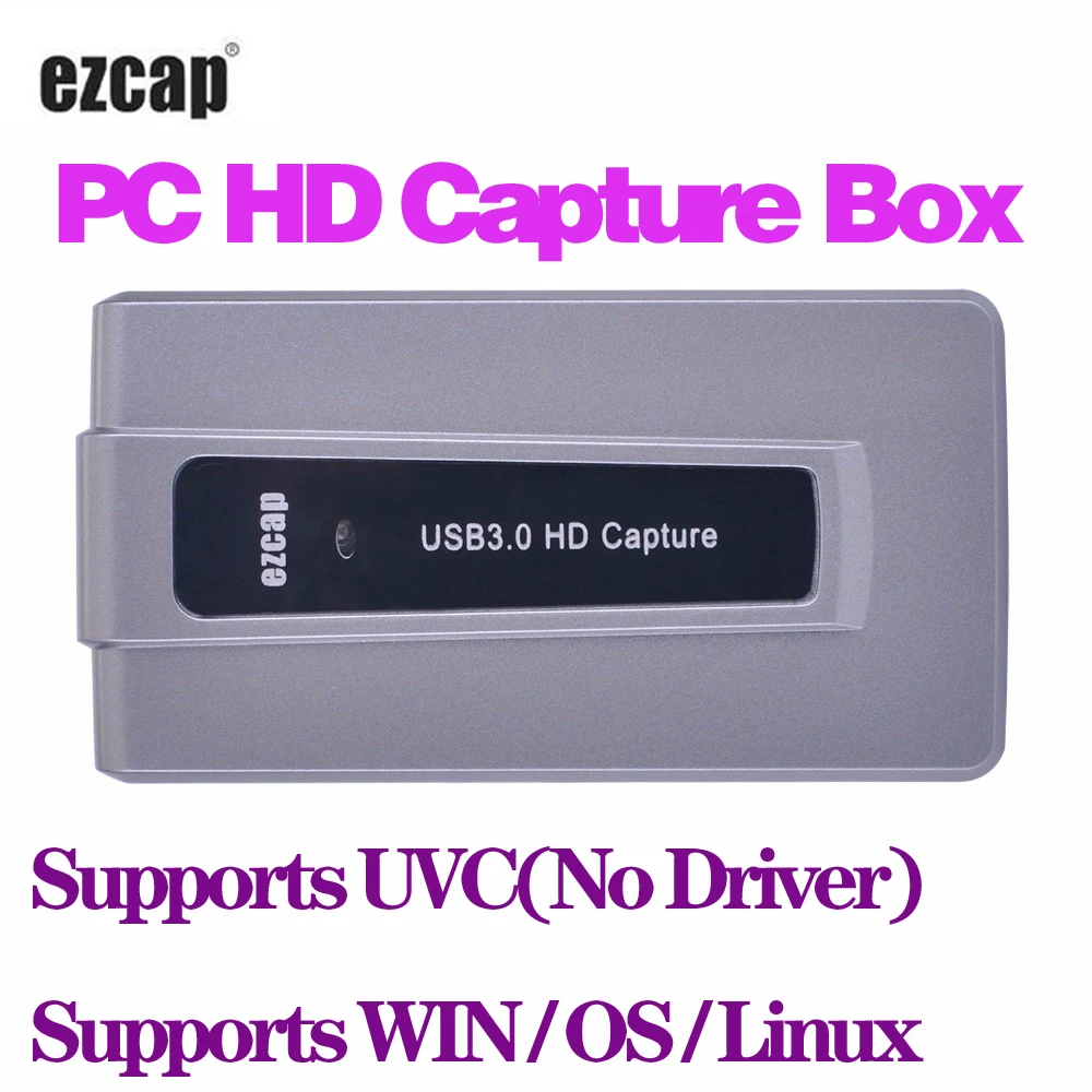 Ezcap 287 Game Capture Box HDMI Input USB 3.0 Supports UVC HD Video Audio Record to Windows/Mac/Linux For PS4 PS3 Xbox 360/One