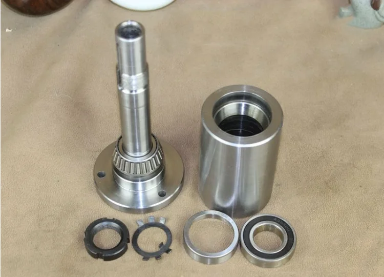 80/100/125/160 small lathe spindle, high-strength screw connection, woodworking lathe, headstock assembly, with flange