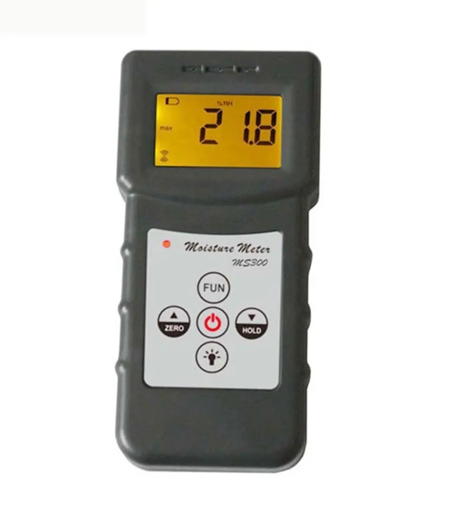 Medidor de umidade indutiva portátil, medidor de umidade sem pinos com tela lcd, faixa de medição de 0 a 70 por cento
