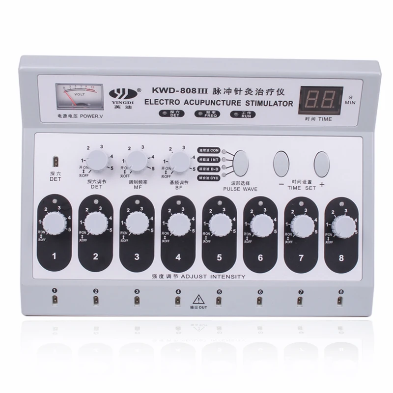 Improved Yingdi Multi-Purpose Health Acupunctoscope Device KWD-808 III Home ACU Stimulator Patch Massager 8 Outputs