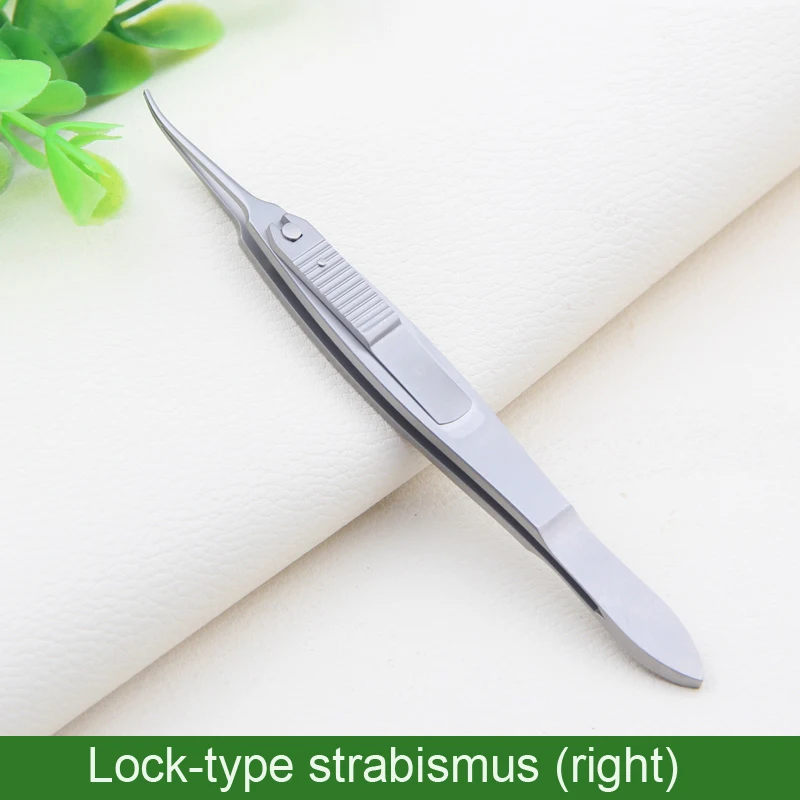 Ophthalmic microscopy Strabismus tweezers Double eyelid plastic fat tweezers Micro tweezers stainless steel Strabismus hook