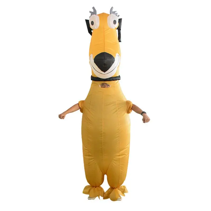 

Inflatable Cartoon Dog Costume Adult Funny Blow up Outfit Christmas Halloween Cosplay Fancy Dress Jumpsuit Toy