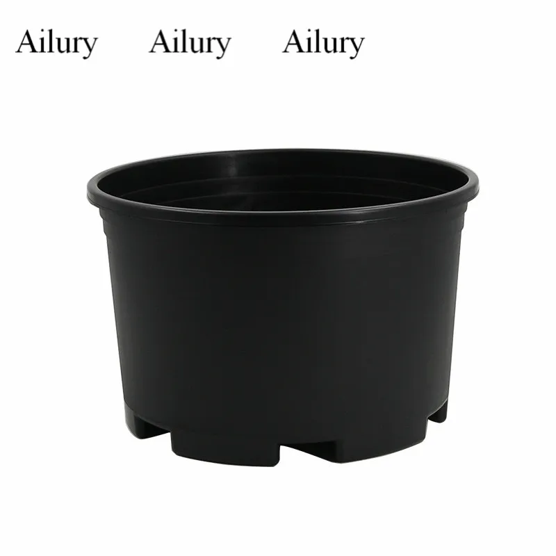 

Large Flower Green Plant Potted Pot Black Gallon Pot Plastic Round Chunky Extra Hydrangea Root Control Planting pot