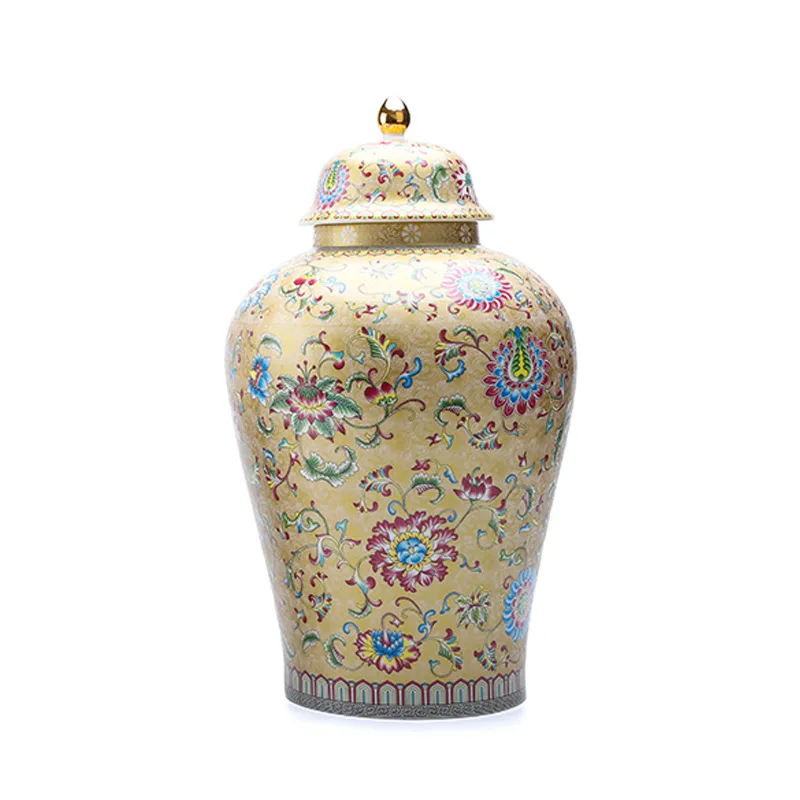 Imagem -05 - Flores Coloridas Vaso de Cerâmica Arranjo de Flores Vasos Artesanato Ornamentos Latas de Chá Recipientes de Armazenamento Latas Gerais Decoração da Sua Casa