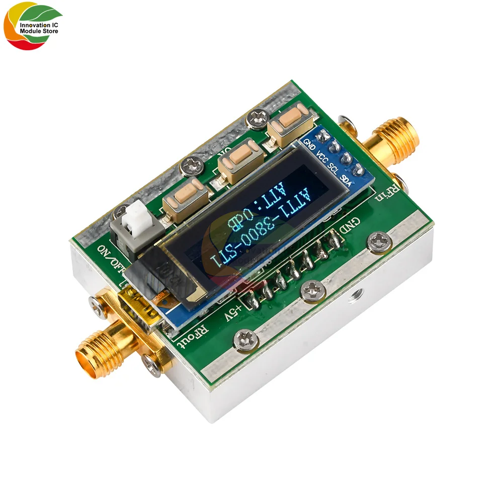 Mini RF Programmable Attenuator 0-31dB Adjustable 1dB Step/return 1-3800MHz CNC Shell PC Controllable Spectrum Analyzer USB 5V