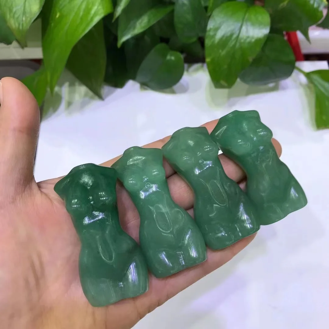 75 mm natural Donglin Jade Goddess statue crystal carved female torso energy Donglin jade gem body sculpture decorative gift