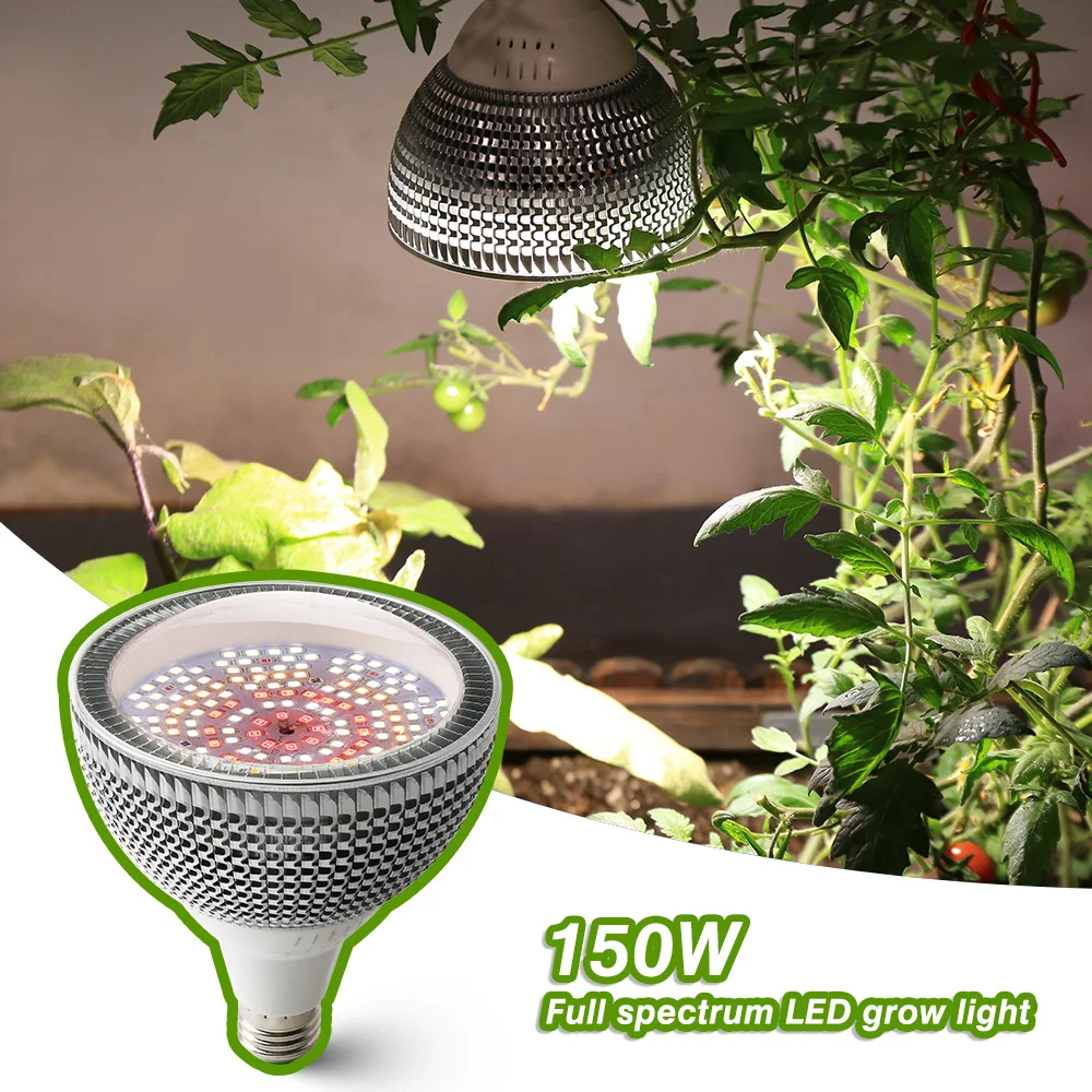 150W E27 Led Plant Growing Lamp Full Spectrum Light Phytolamp For Indoor Plant  Garden Vegetable Seeds Grow Tent