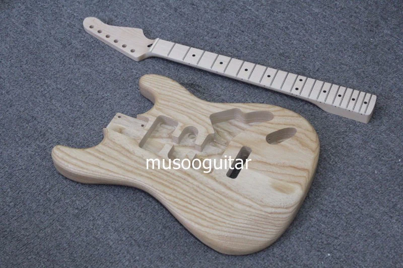 New brand project electric guitar kit with ASH body by CNC