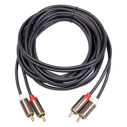 TV Amplifier Speaker Cable Cord 2 RCA to 2 RCA Small 1m 2m 3m Male to Male Audio Household Music Audio Decoration