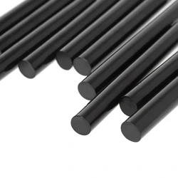 5 pçs quente melt cola vara preto alta adesivo 11mm para diy artesanato brinquedos ferramenta de reparo