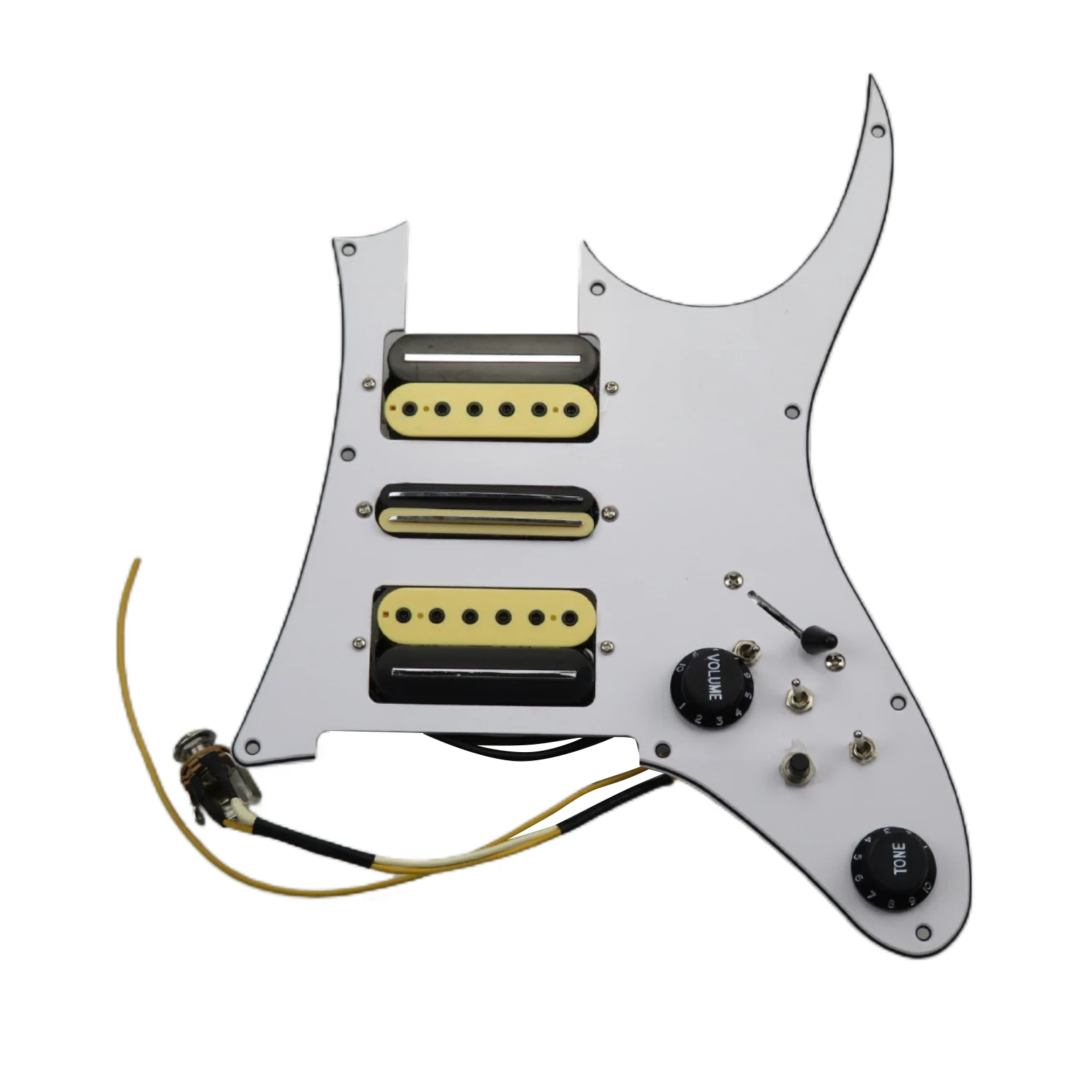 

Prewired Pickguard Guitar Pickups Humbucker Pickups Alnico 5 HSH 4C Wiring Harness Push-pull single cut Set For IBAZ RG Series