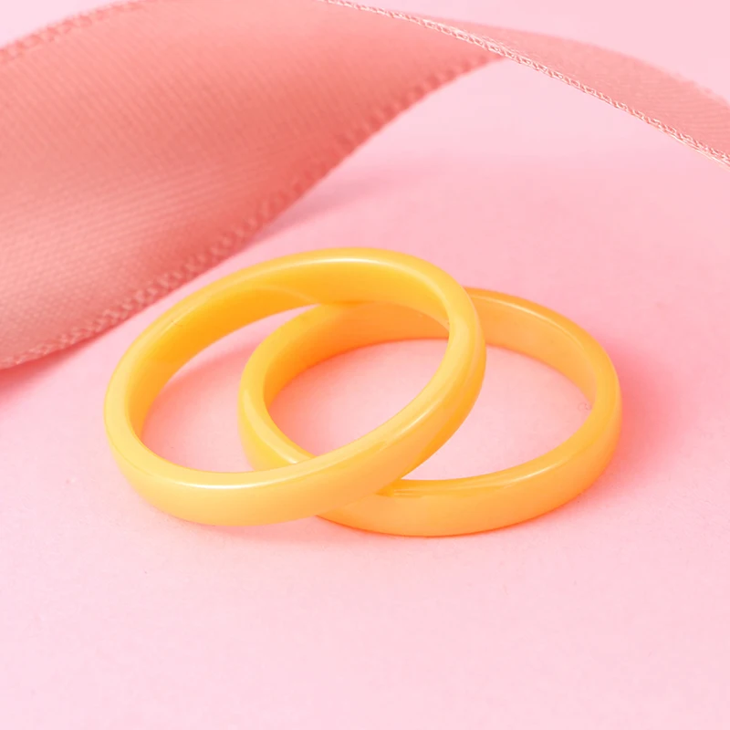 3mm Width White Black Pink Blue Yellow Color Ceramic Rings Smooth Never Fade Healthy Women Men Rings  Wedding Jewelry Gift