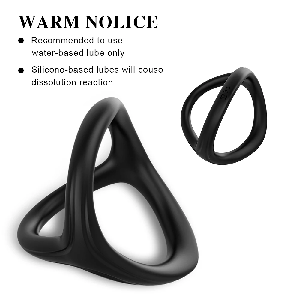 Newest Penis Ring Men\'s Masturbator Cock Rings Couple Lover Toys For Sex Men Time Delay Ejaculation Soft Silicone Sexy Dual Ring