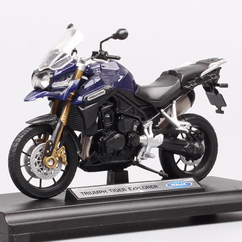 Kid\'s 1/18 Scale Small Welly Triumph Tiger Explorer 1200 800 Touring Motorbike Diecasts & Toy Vehicles Motorcycle Model Replicas