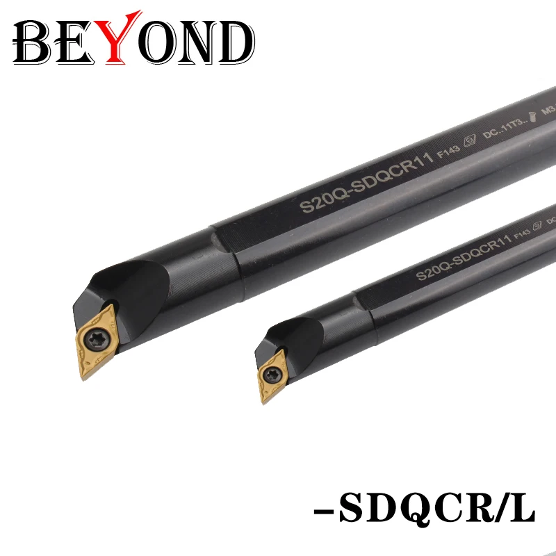 BEYOND SDQCR S16Q-SDQCR11 S25S-SDQCR11 Internal 20mm Lathe Tool Holder Turning Tool Carbide Inserts CNC S20R SDQCR11 DCMT11T308