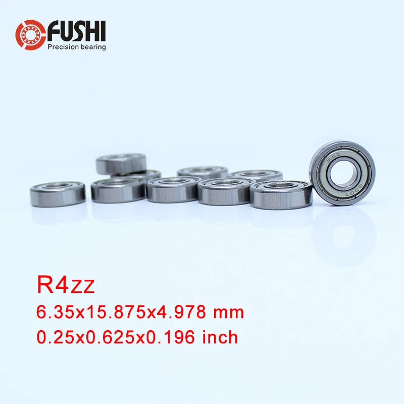 

R4ZZ Bearing ABEC-1 (10PCS) 1/4"x5/8"x0.196" inch Miniature R4 ZZ Ball Bearings R4z For RC Model Parts