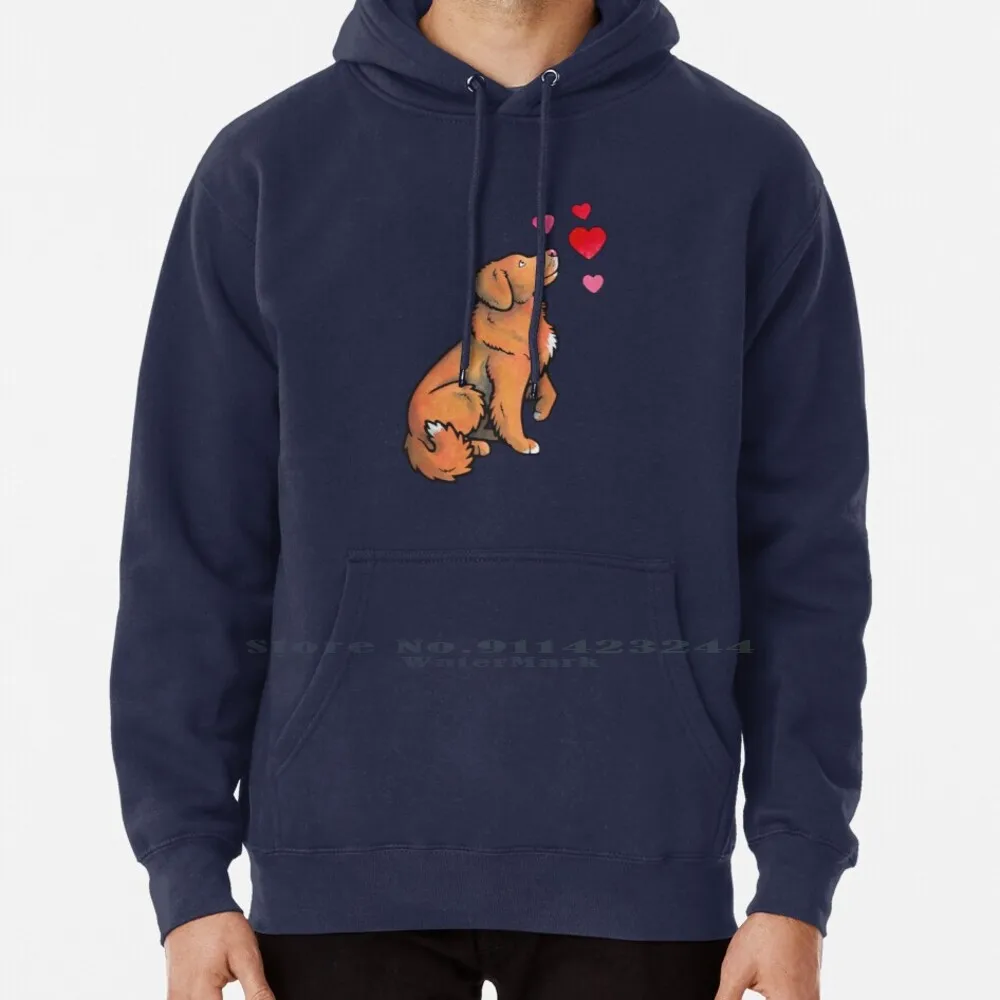 Toller Love Hoodie Sweater 6xl Cotton Tollers Nova Scotia Duck Tolling Retriever Retrievers Nsdtr Spaniel Dogs Dog Cartoon