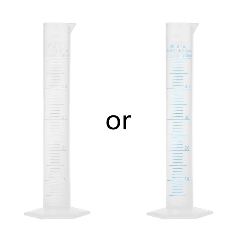 50 مللي مختبر اختبار أنبوب اختبار جرة أداة البلاستيك قياس تخرج اسطوانة جديد انخفاض الشحن