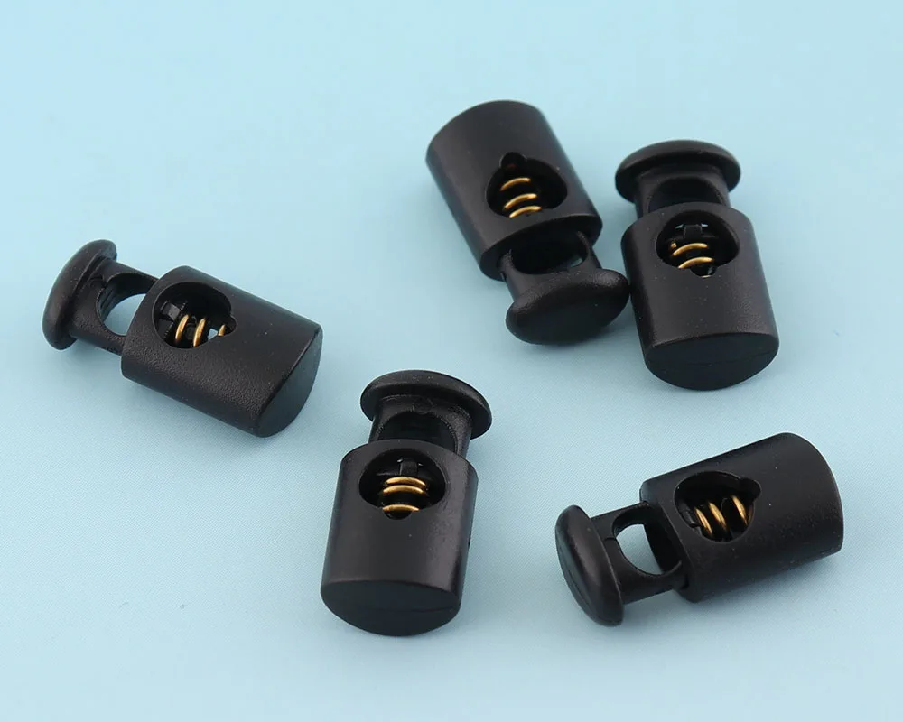 Rope Cord Stopper Mini Cord adjuster Black Cord Locks cord Toggle Cord End Stopper Round Cord Toggle Lock Cord ends Rope toggle