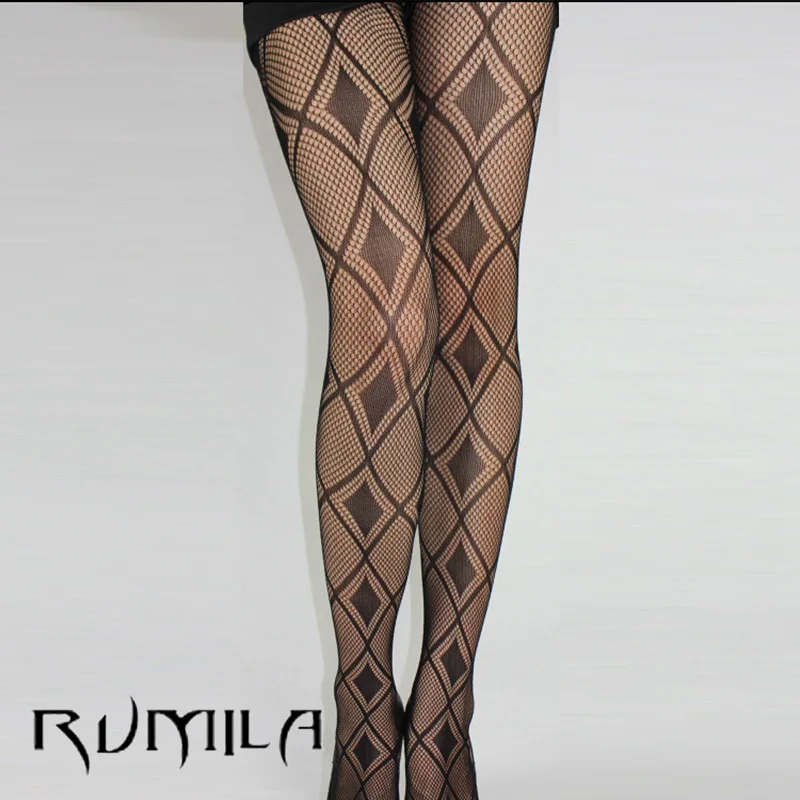 Fashion Womens Lady Girls Black Sexy Fishnet Pattern Jacquard Stockings Pantyhose Tights  skull Woman 1pcs dww36