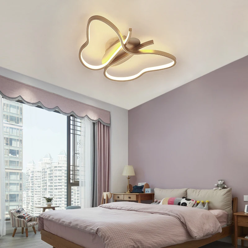 Modern LED Ceiling Lamp Nordic Creative Butterfly Ceiling Lamp with Remote Control for Bedroom Dining Room Home Decor