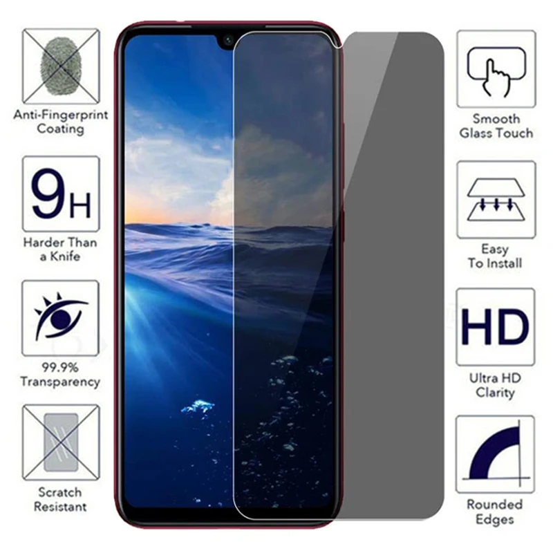 Anti-Spy Tempered Glass For Xiaomi Mi 10 lite 9 8 6 Privacy Screen Protector For Xiaomi Mi CC9 CC9E Mi 8se 9se 9 Anti Glare Film