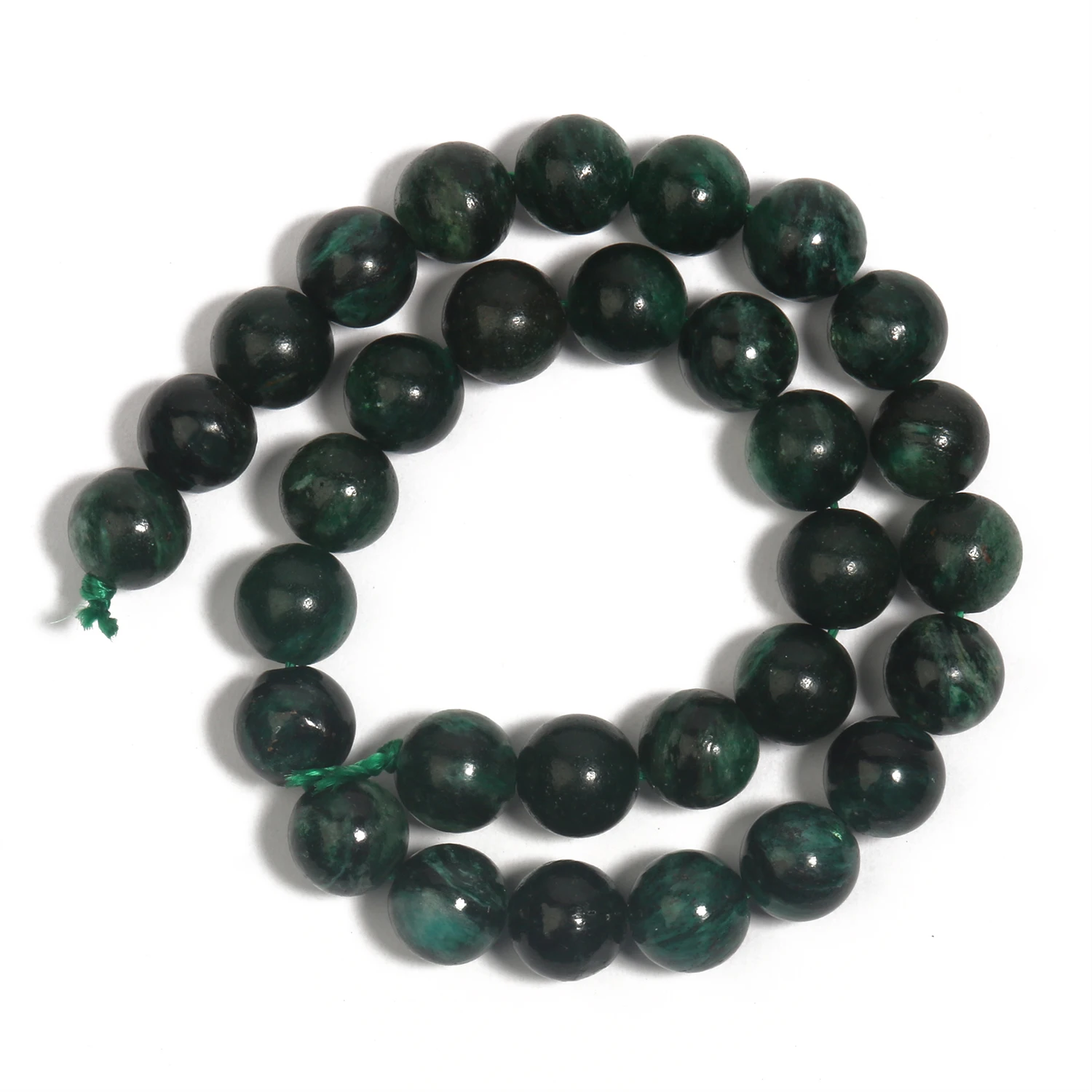 High Quality Natural Stone Beads Green Treasure Emeralds Jade Round Loose Beads For Jewelry Making DIY Bracelets Necklaces 7.5''