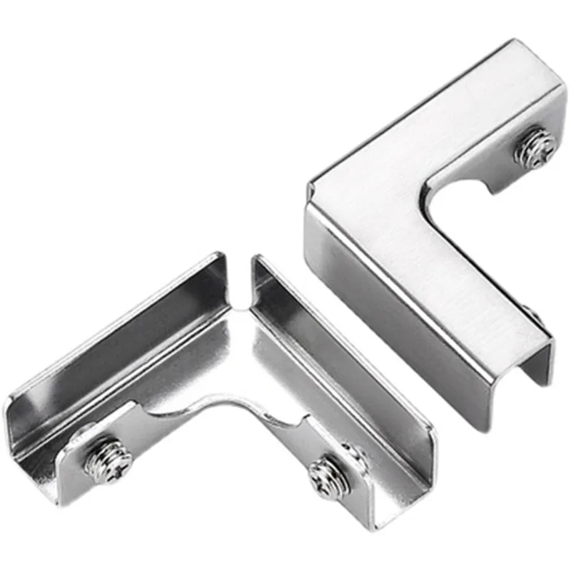 304 stainless steel right angle corner groove T-cross L-type glass clip ceramic tile fixing clip fish tank reinforcement clip