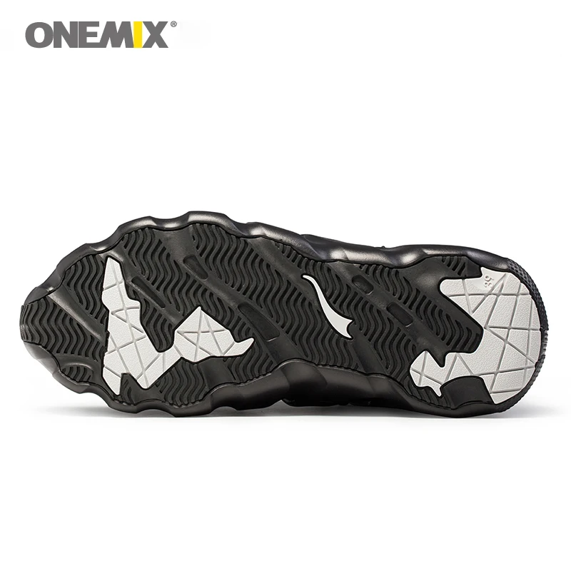 Onemix New Men\'s Running Boots Anti Slip Winter Warm Sports Shoes Lace Up Lightweight Outdoor Women High-Top Jogging Sneakerse