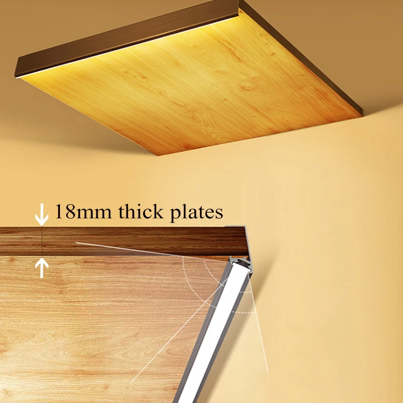 30-120cm Cabinet Lamp 2835 120Leds Diffusion 45 Degree Aluminum Profile Kitchen Wardrobe Lighting LED Strip Channel Lights 220V