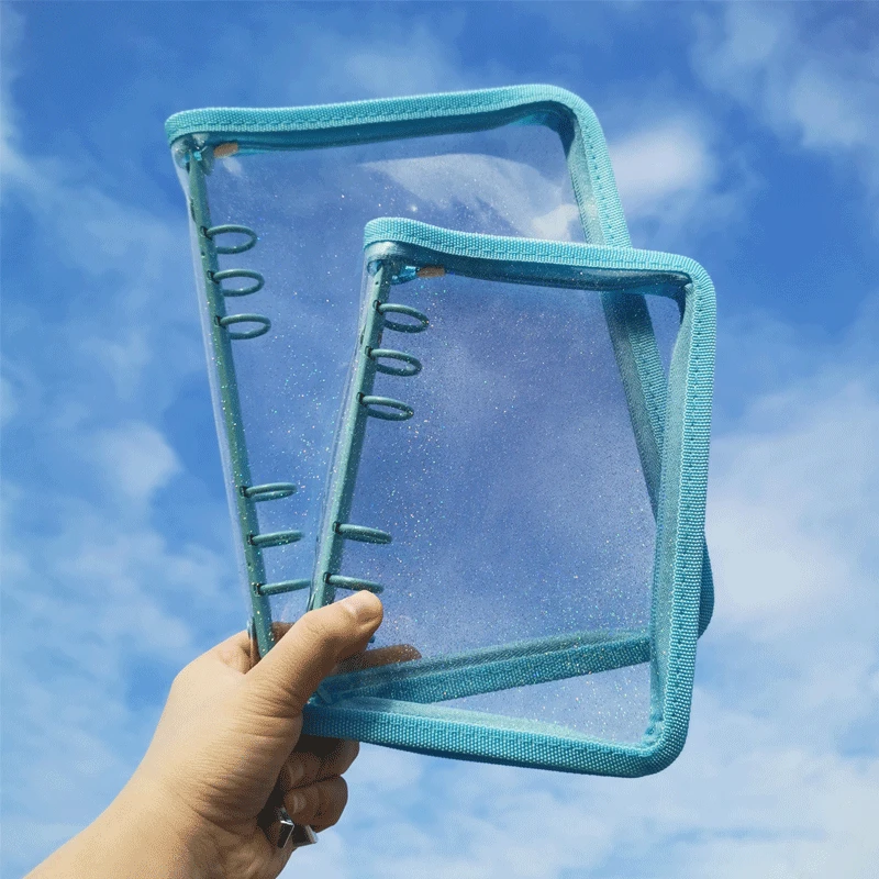 SKYSONIC A5 A6 Reißverschluss-Ordner-Abdeckung, lose Blätter, Organizer, Tagebuch, Kugel, transparentes PVC-Etui, Foto-Organizer, Schreibwaren – Detail 38