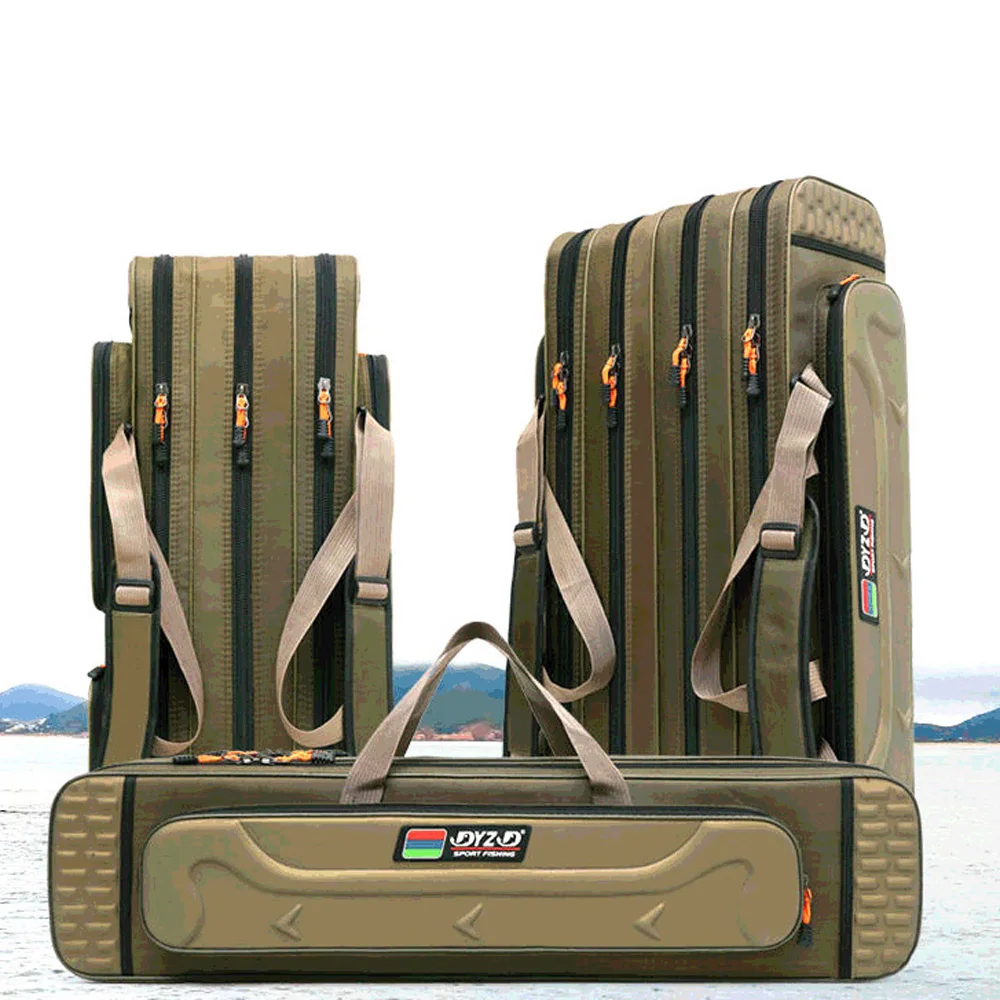 Mochila pesca gran capacidad – Bolsa impermeable para cañas y carretes - imagen 3