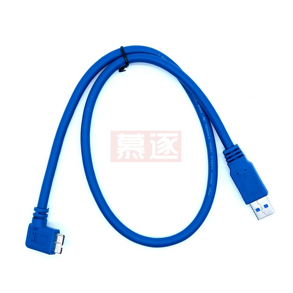 90 درجة 0.6 متر 1 متر USB 3.0 عالية السرعة إلى الزاوية اليمنى مايكرو B كابل للهاتف المحمول القرص الصلب USB 3.0 كابل خط 60 سنتيمتر/100 سنتيمتر