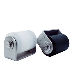 40X50mm black white Sliding slide Gate Guide Post Roller  Nylon Roller wheel stopper Heavy Duty Steel Gate Guider