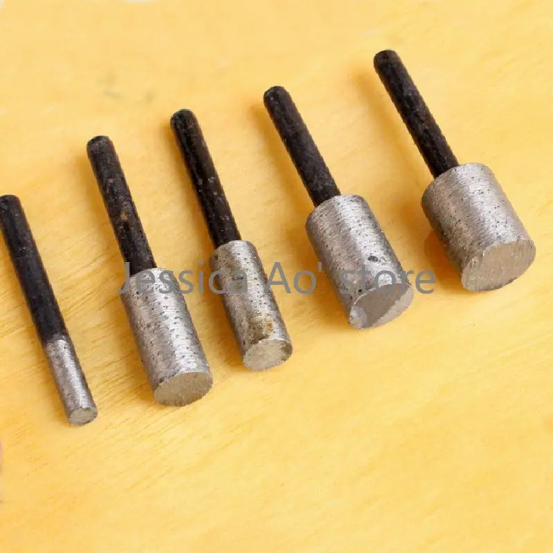 6-16mm 6 millimetri Shank Pietra Cilindro Abrasivi Sinterizzato Diamante di Rettifica Testa di Rettifica Rettifica Asta Marmo Rettifica Intagliare Pietra smerigliatrice