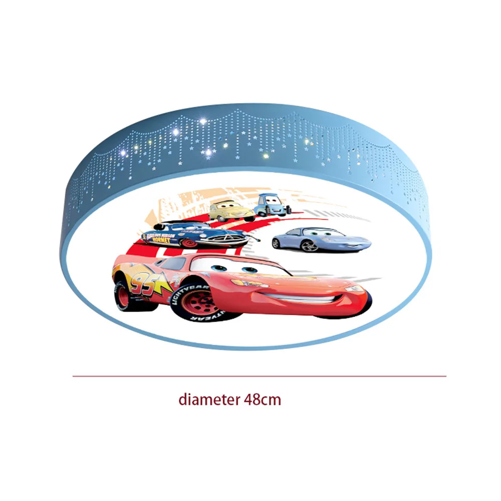 Cartoon Car Round Led Ceiling Lamp Changeable Remote Children Bedroom Nursery Baby Corridor Indoor Home Deco Lighting Fixtures