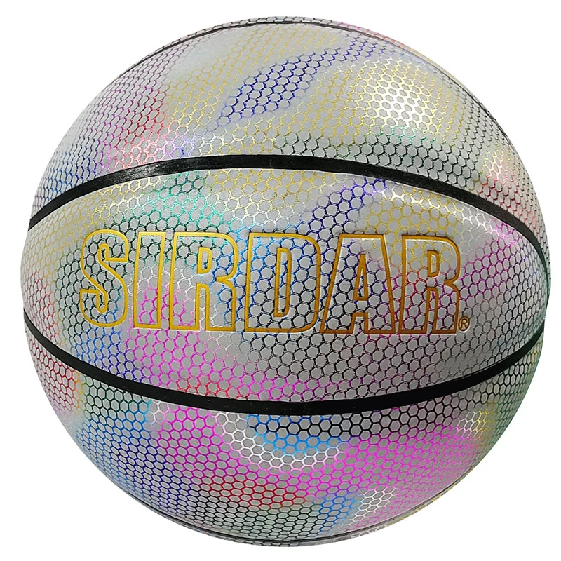 

SIRDAR Basketball reflective basketball Wholesale Glowing Cheap Price light Custom logo reflective shiny Basketball Balls