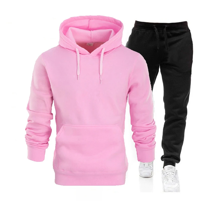 Autumn Spring Men Tracksuit Set Sweatshirt Tops Trouser Suit Outdoor Sport Clothing
