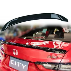 For Honda City RS Spoiler 2020 2021 2022 Car Tail Wing Decoration ABS Plastic Unpainted Primer Rear Trunk Spoiler