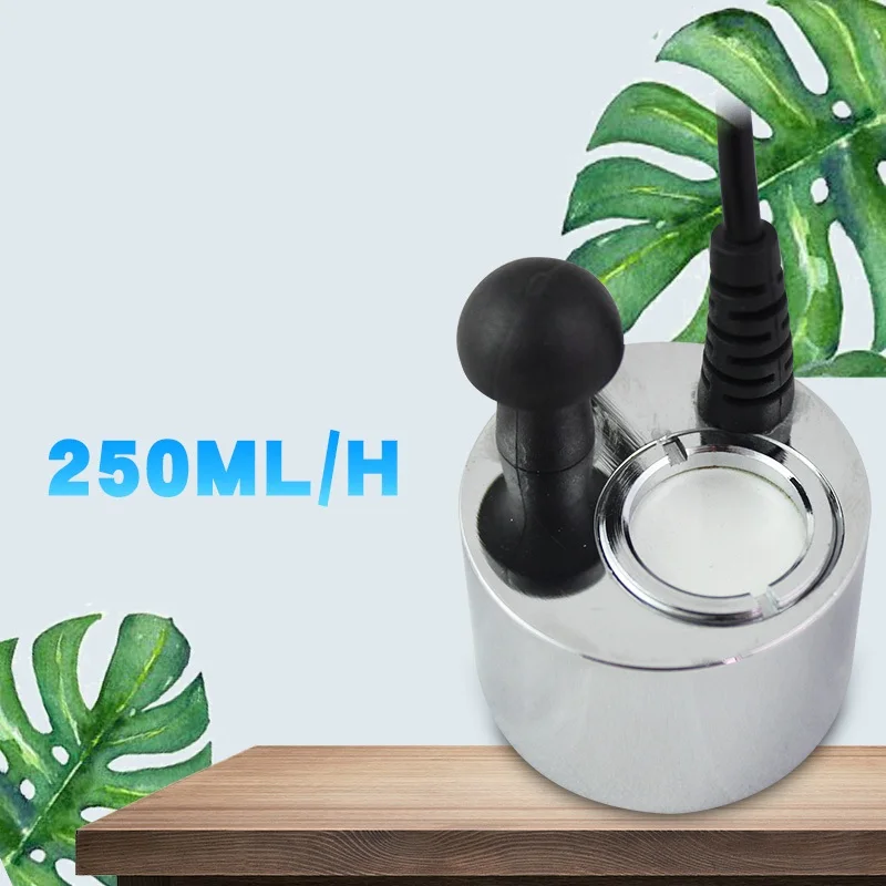 DC24V Đơn Đầu Máy Tạo Độ Ẩm Không Khí 250 ML/H Siêu Âm Atomizer Cá Nước Máy Phun Sương Tạo Phun Sương Tạo Mà Không Cần Nguồn Điện